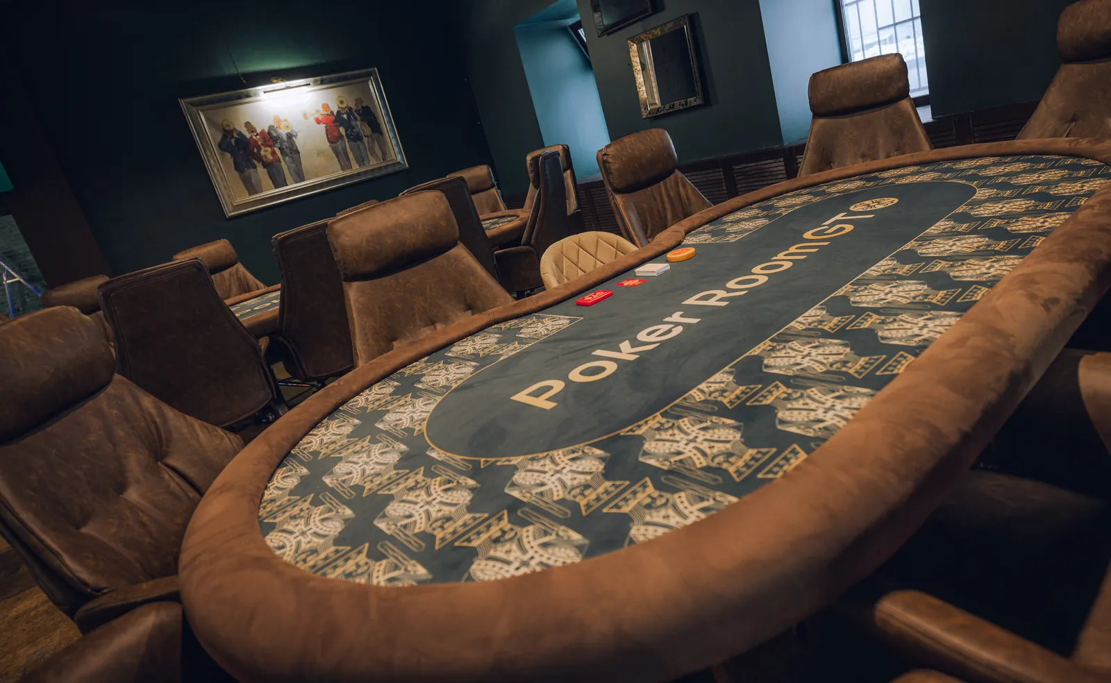 Branded Poker Room GTO poker table